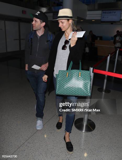 Glenn Howerton and Jill Latiano are seen on February 28, 2018 in Los Angeles, California.