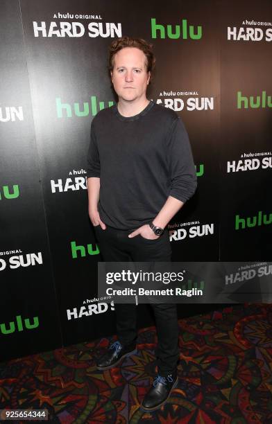 Actor Patch Darragh attends "Hard Sun" Series premiere at Regal Union Square on February 28, 2018 in New York City.