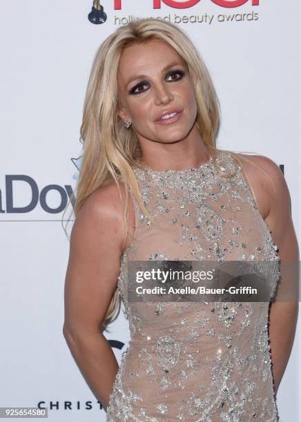 Singer Britney Spears attends the 4th Hollywood Beauty Awards at Avalon Hollywood on February 25, 2018 in Los Angeles, California.