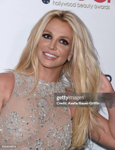 Singer Britney Spears attends the 4th Hollywood Beauty Awards at Avalon Hollywood on February 25, 2018 in Los Angeles, California.