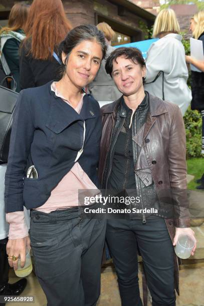 Actor Francesca Gregorini and director Kimberly Peirce attend the DVF Oscar Luncheon Honoring The Female Nominees Of The 90th Academy Awards on...