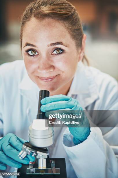 149 Medical Person Eye In Microscope Adult Lab Stock Photos, High-Res ...