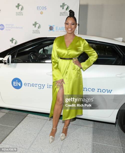 Garcelle Beauvais attends the 15th Annual Global Green Pre-Oscar Gala on February 28, 2018 in Los Angeles, California.