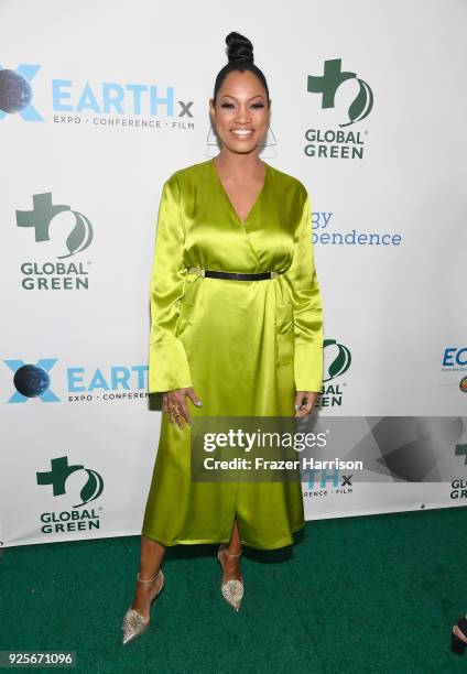 Garcelle Beauvais attends the 15th Annual Global Green Pre-Oscar Gala on February 28, 2018 in Los Angeles, California.