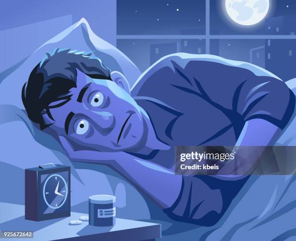 illustrazioni stock, clip art, cartoni animati e icone di tendenza di insonnia - insomnia