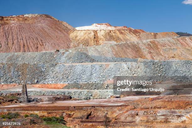 mining impact on landscape at rio tinto mines - iron ore mine stock pictures, royalty-free photos & images