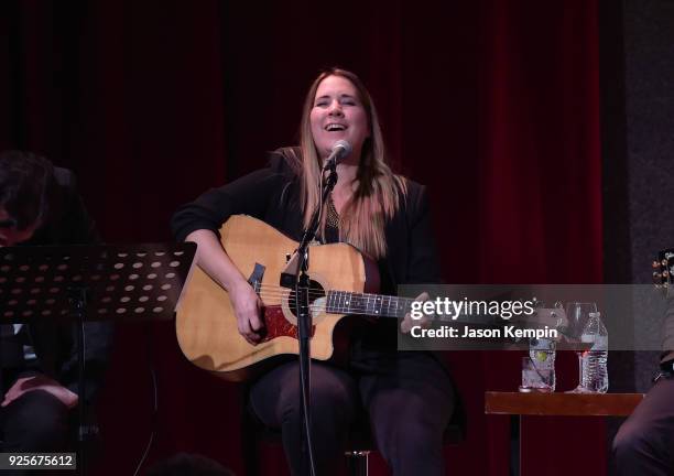 Songwriter Kelly Archer performs at City Winery Nashville on February 28, 2018 in Nashville, Tennessee.