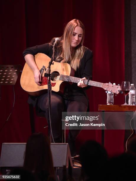 Songwriter Kelly Archer performs at City Winery Nashville on February 28, 2018 in Nashville, Tennessee.