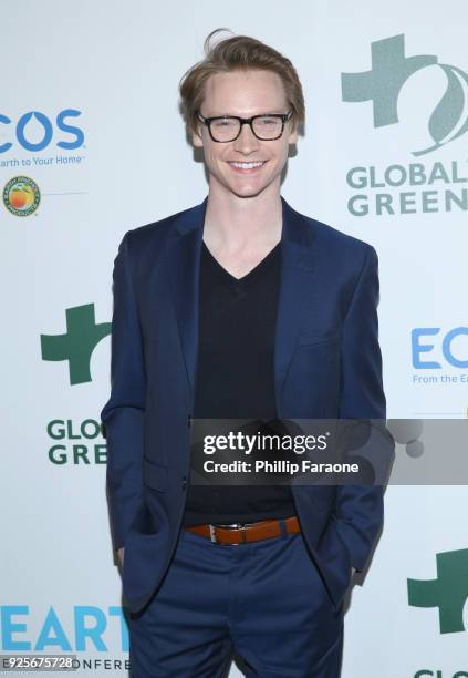 Calum Worthy attends the 15th Annual Global Green Pre-Oscar Gala on February 28, 2018 in Los Angeles, California.