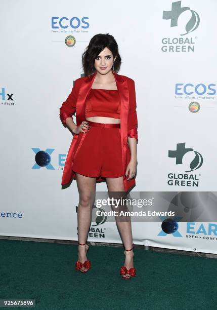 Actress Laura Marano arrives at the 15th Annual Global Green Pre-Oscar Gala on February 28, 2018 in Los Angeles, California.