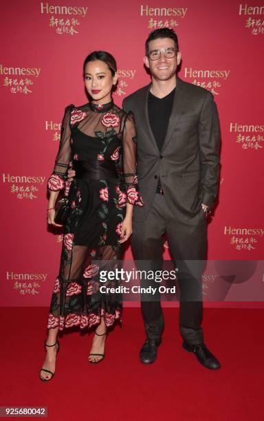 Actor Bryan Greenberg and wife, actress Jamie Chung, attend Hennessy X.O's Lunar New Year celebration at DaDong on February 28, 2018 in New York...