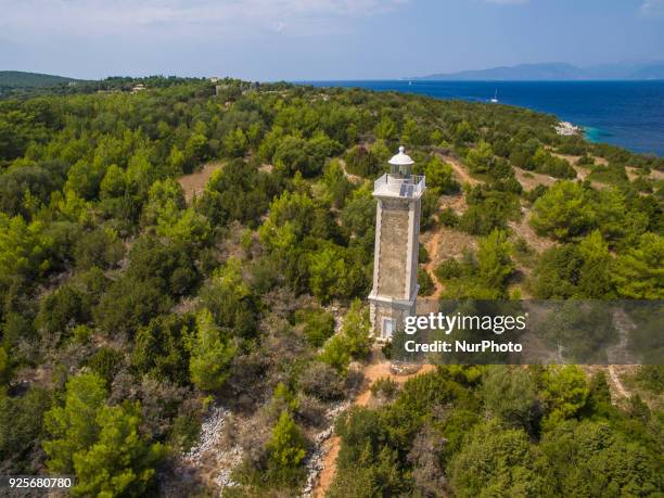 Drone images of Fiskardo village in Cephalonia or Kefalonia island in Greece. It is a little village with an estimated number of population just 190...