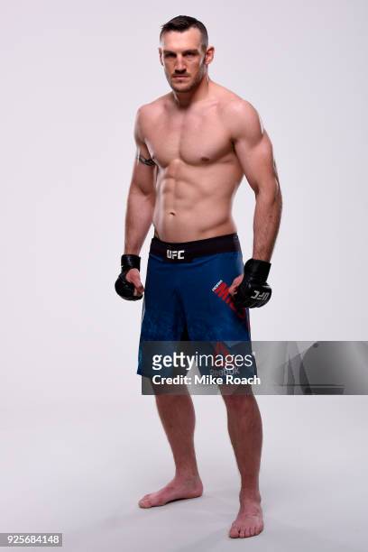 Adam Milstead poses for a portrait during a UFC photo session on February 27, 2018 in Las Vegas, Nevada.