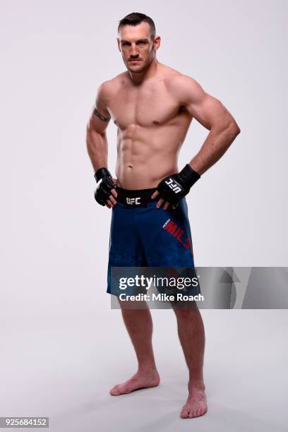 Adam Milstead poses for a portrait during a UFC photo session on February 27, 2018 in Las Vegas, Nevada.