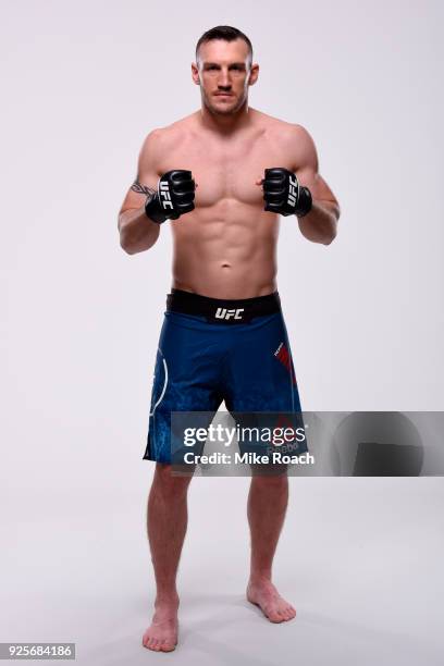 Adam Milstead poses for a portrait during a UFC photo session on February 27, 2018 in Las Vegas, Nevada.