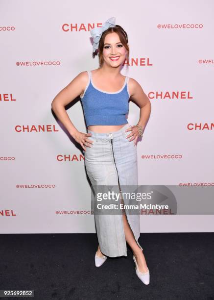 Billie Lourd attends a Chanel Party to Celebrate the Chanel Beauty House and @WELOVECOCO at Chanel Beauty House on February 28, 2018 in Los Angeles,...