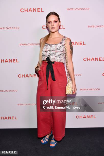 Tove Lo attends a Chanel Party to celebrate the Chanel Beauty House and @WELOVECOCO at Chanel Beauty House on February 28, 2018 in Los Angeles,...