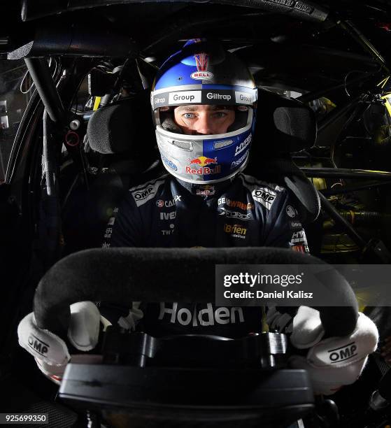 Shane Van Gisbergen driver of the Red Bull Holden Racing Team Holden Commodore ZB poses for a photo ahead of this weekend's Supercars Adelaide 500 at...