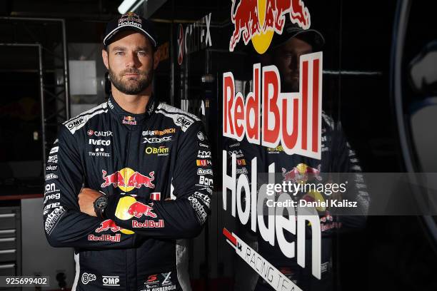 Shane Van Gisbergen driver of the Red Bull Holden Racing Team Holden Commodore ZB poses for a photo ahead of this weekend's Supercars Adelaide 500 at...