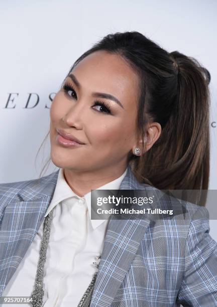 Social media influencer Dorothy Wang attends the premiere of Focus Features' "Thoroughbreds" at Sunset Marquis Hotel on February 28, 2018 in West...