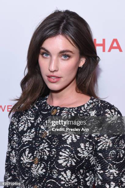 Rainey Qualley attends Chanel Party to Celebrate the Chanel Beauty House and @WELOVECOCO on February 28, 2018 in Los Angeles, California.