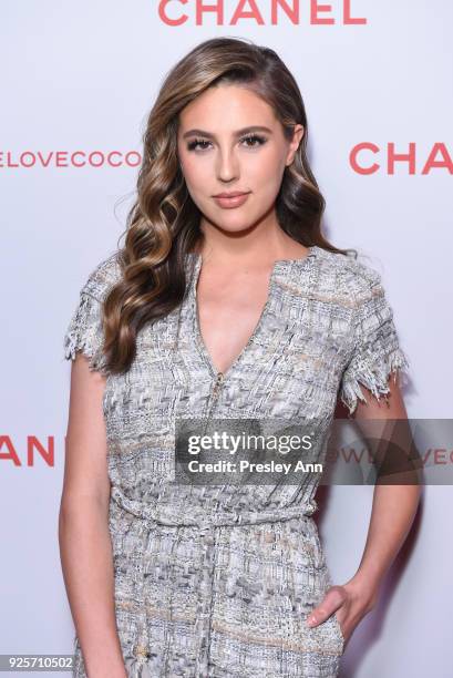 Sophia Rose Stallone attends Chanel Party to Celebrate the Chanel Beauty House and @WELOVECOCO on February 28, 2018 in Los Angeles, California.