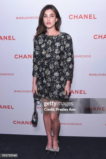 Rainey Qualley attends Chanel Party to Celebrate the Chanel Beauty House and @WELOVECOCO on February 28, 2018 in Los Angeles, California.