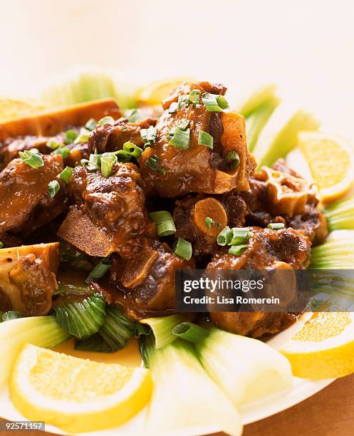 oxtail entree - brown sauce stock pictures, royalty-free photos & images