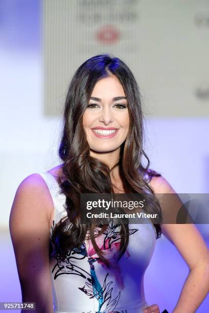 Miss Ile de France 2017 Lison di Martino attends the Christophe Guillarme show as part of the Paris Fashion Week Womenswear Fall/Winter 2018/2019 on...