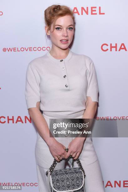 Jane Levy attends Chanel Party to Celebrate the Chanel Beauty House and @WELOVECOCO on February 28, 2018 in Los Angeles, California.