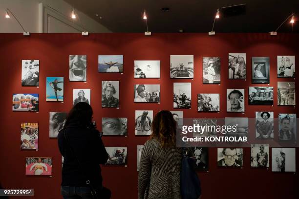 People visit 'Io DALI' " at PAN Museum in Naples The exhibition of paintings, drawings, video magazine of the famous Spanish painter Salvador Dali'.