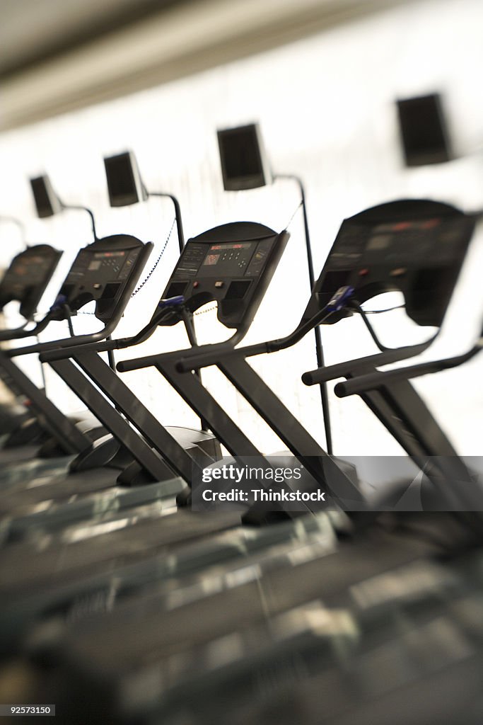 Treadmills in gym