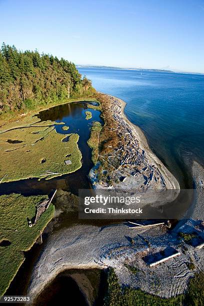 aerial view of delta - kitsap county washington state stock pictures, royalty-free photos & images