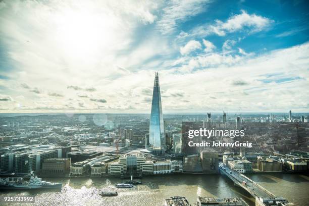 london shard cityscape and skyline - shard london bridge stock pictures, royalty-free photos & images