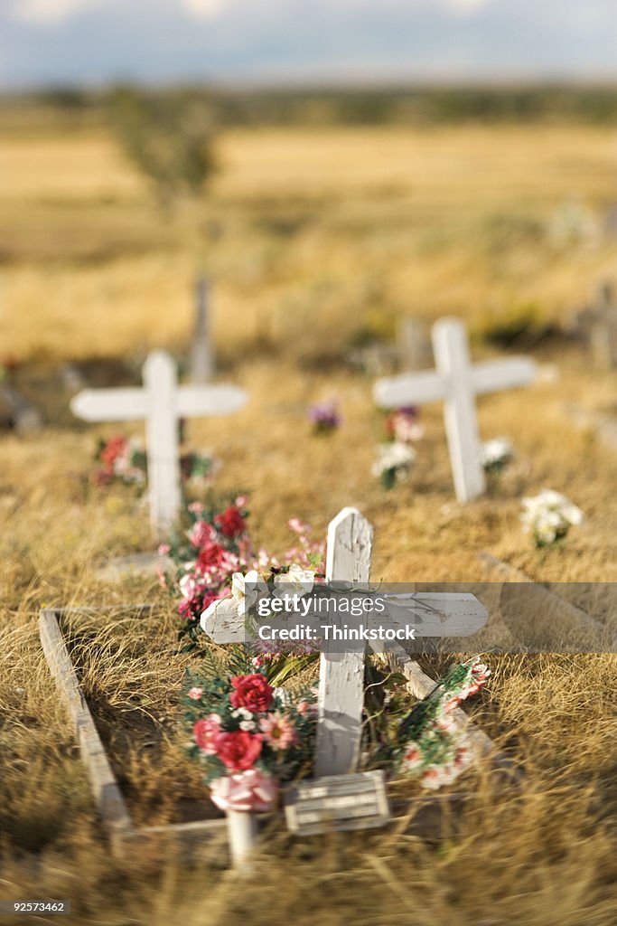 Decorated gravesites