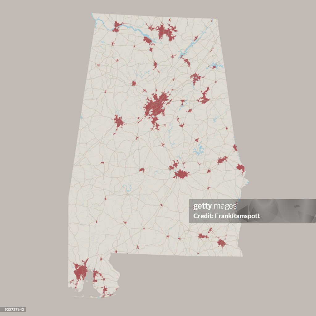 Alabama ons staat routekaart