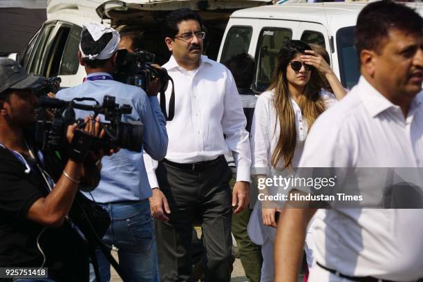 Kumar Mangalam Birla, Indian industrialist and the chairman of the Aditya Birla Group and his daughter Ananya Birla comes out of celebration club...