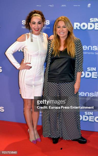 Cristina Rodriguez and Cristina Tarrega attend the photocall premiere of 'Sin Rodeos' at the capitol cinema on February 28, 2018 in Madrid, Spain.
