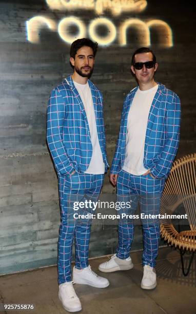 Pepino Marino and Crawford attend the launching of Room Collection by El Corte Ingles on February 28, 2018 in Madrid, Spain.