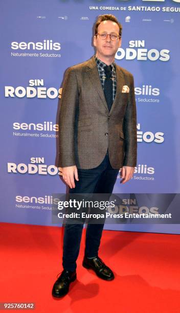 Joaquin Reyes attends the photocall premiere of 'Sin Rodeos' at the capitol cinema on February 28, 2018 in Madrid, Spain.