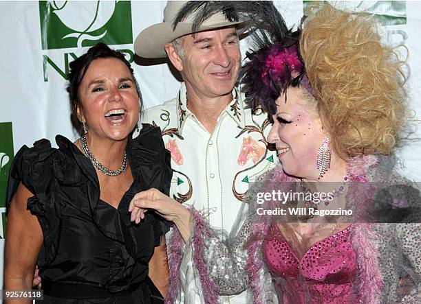 Patti Smyth, John McEnroe and Bette Midler attend Bette Midler's New York Restoration Project Annual Hulaween at The Waldorf Astoria Hotel on October...