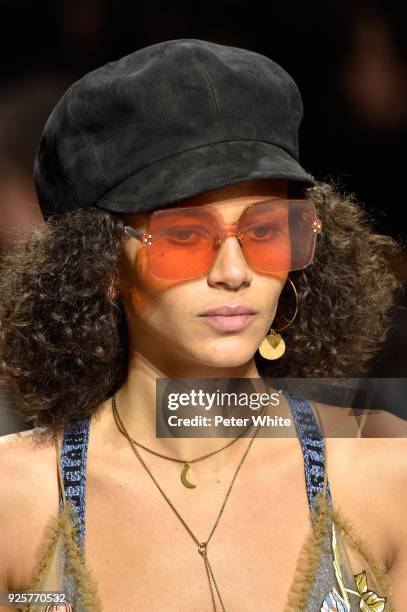 Binx Walton walks the runway during the Christian Dior show as part of the Paris Fashion Week Womenswear Fall/Winter 2018/2019 on February 27, 2018...