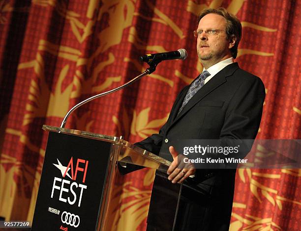 President and CEO Bob Gazzale speaks onstage at the AFI FEST 2009 premiere of 20th Century Fox's "Fantastic Mr. Fox" held at Grauman's Chinese...