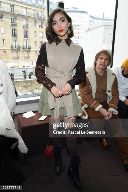 Rowan Blanchard attends the Chloe show as part of the Paris Fashion Week Womenswear Fall/Winter 2018/2019 on March 1, 2018 in Paris, France.