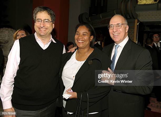 Executive producer Steven M. Rales, president of Fox Animation Studios Vanessa Morrison and 20th Century Fox's Tom Rothman arrive at the AFI FEST...