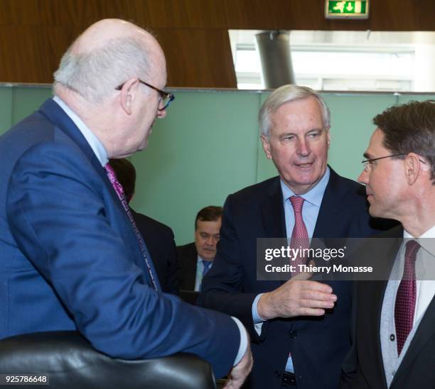 Agriculture & Rural Development Commissioner Phil Hogan is talking with the EU Jobs, Growth, Investment and Competitiveness Commissioner Jyrki...