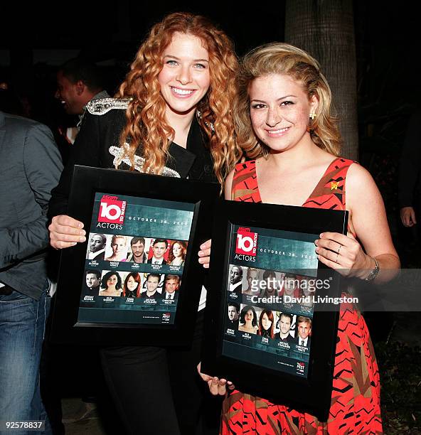 Actresses Rachelle Lefevre and Alia Shawkat attend "Variety's 10 Actors To Watch" event at The Roosevelt Hotel on October 30, 2009 in Hollywood,...