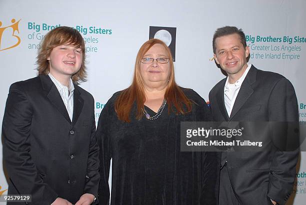 Actors Angus T. Jones, Conchata Ferrell and Jon Cryer arrive at the Big Brothers Big Sisters of Greater Los Angeles' 2009 Rising Stars Gala, held at...
