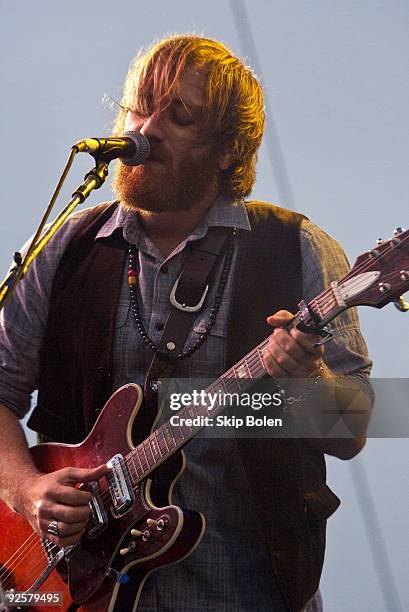 Vocalist-guitarist Dan Auerbach of The Black Keys performs at the 2009 Voodoo Experience at City Park on October 30, 2009 in New Orleans, Louisiana.