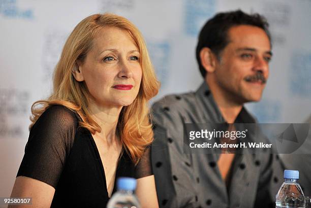 Actress Patricia Clarkson and actor Alexander Siddig attend the "Cairo Time" press conference at the Four Seasons Doha during the 2009 Doha Tribeca...